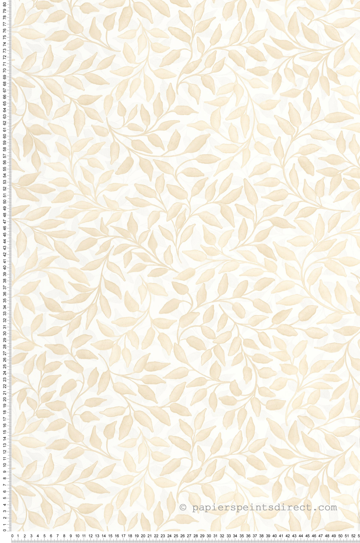 Papier peint Feuille Rameaux Printemps beige nacré - Moonlight 3 de Casélio | Réf. MNL3106110258