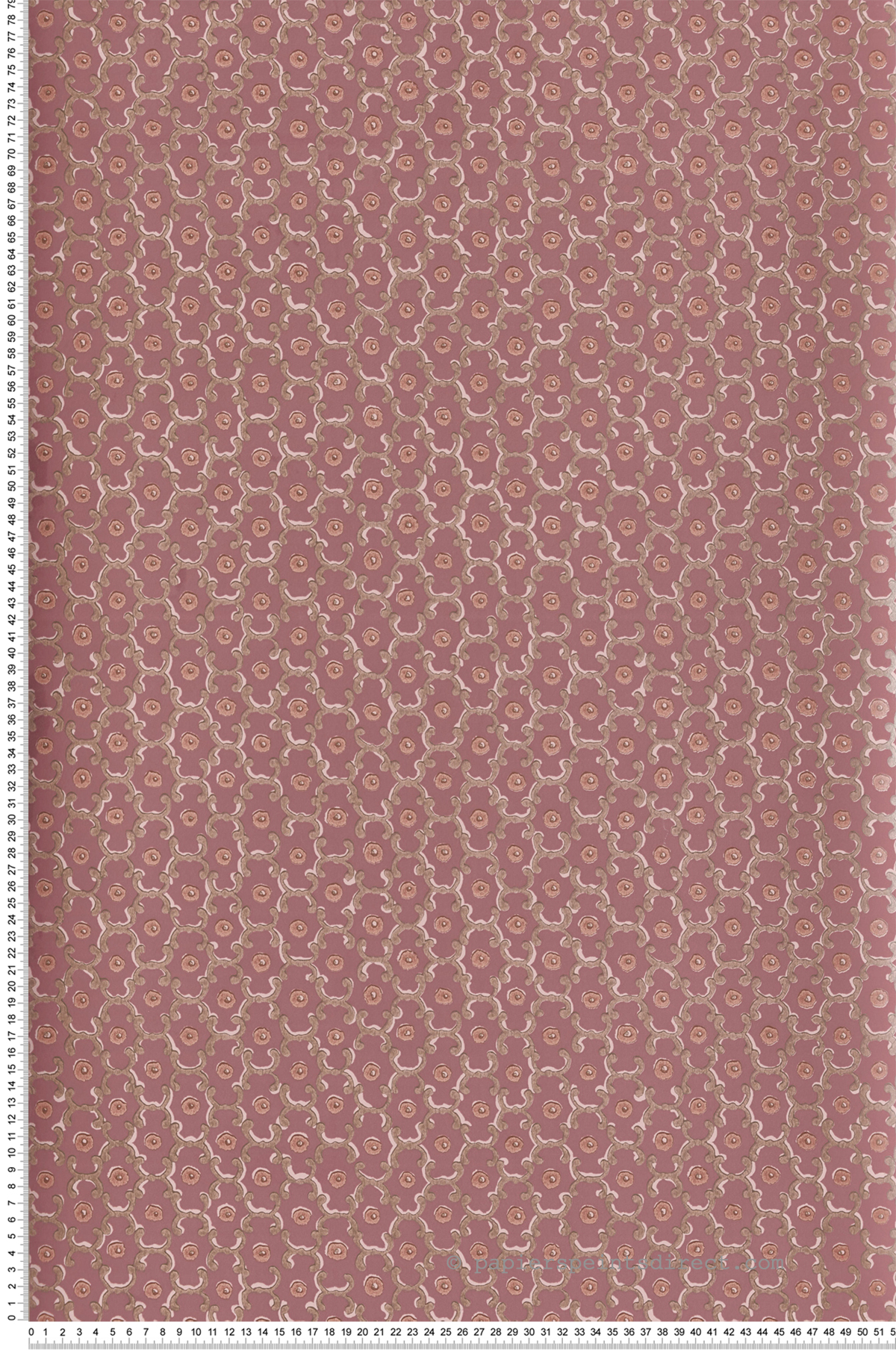 Papier peint motifs Classique Moy Red Ochre - National Trust Papers 2 de Little Greene | Réf. 0260MOREDOZ