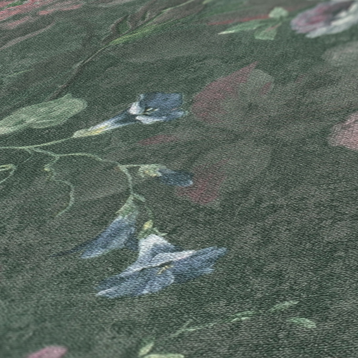 Papier peint Vintage Floral Estompé vert rose - Natural Living d'A.S. Création AMB5 | Réf. AS-386362