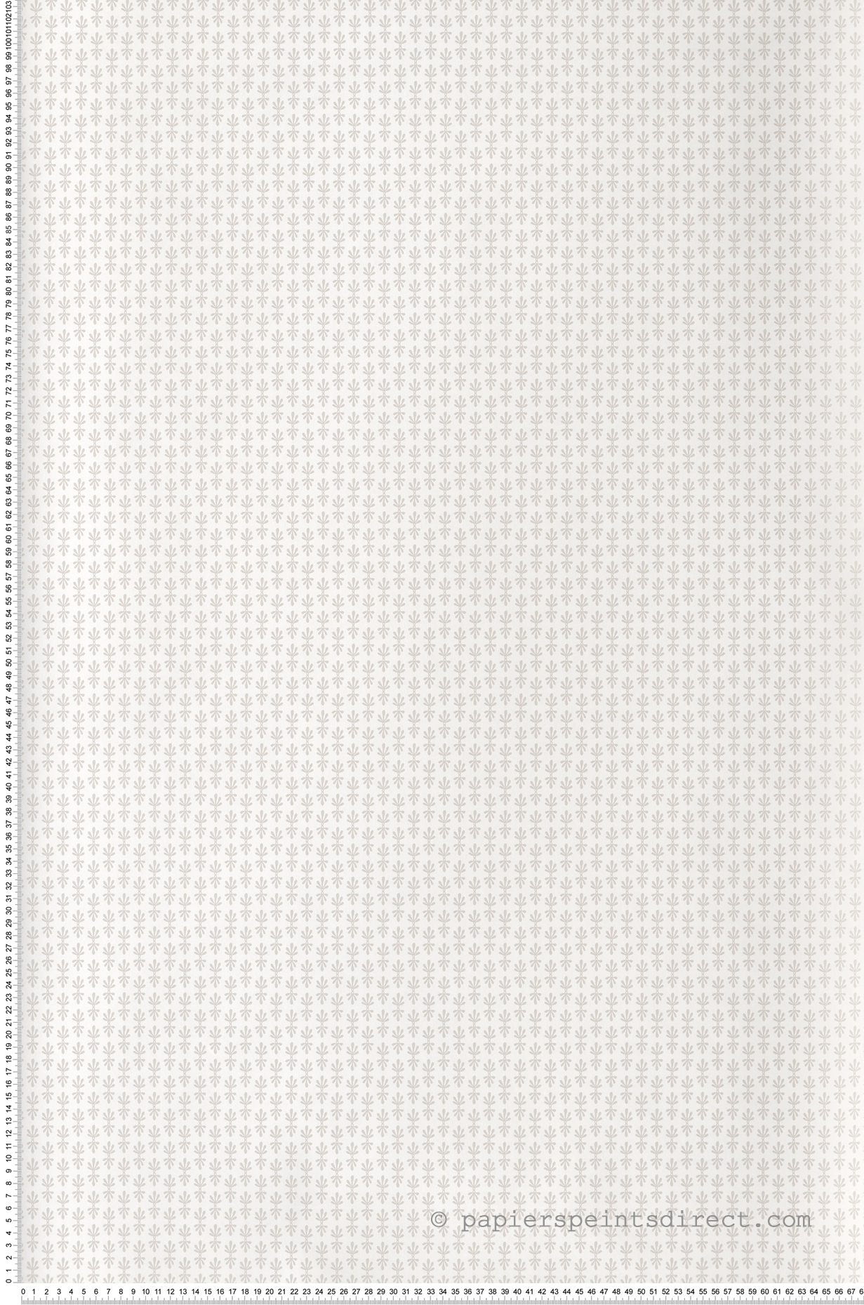 Papier peint Pétale Graphique beige blanc - Rifle Paper Co. 2 de York (Initiales) | Réf. INI-RP7364