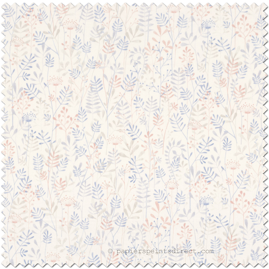 Tissu Feuillage Enfantin bleu rose - Once Upon A Time de Casadéco | Réf. OUAT88506585