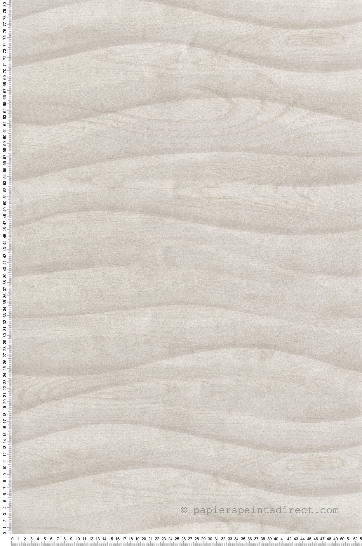 Papier peint Bois Horizontal Ondulé écru - Brut d'Ugépa | Réf. UGP-M75507