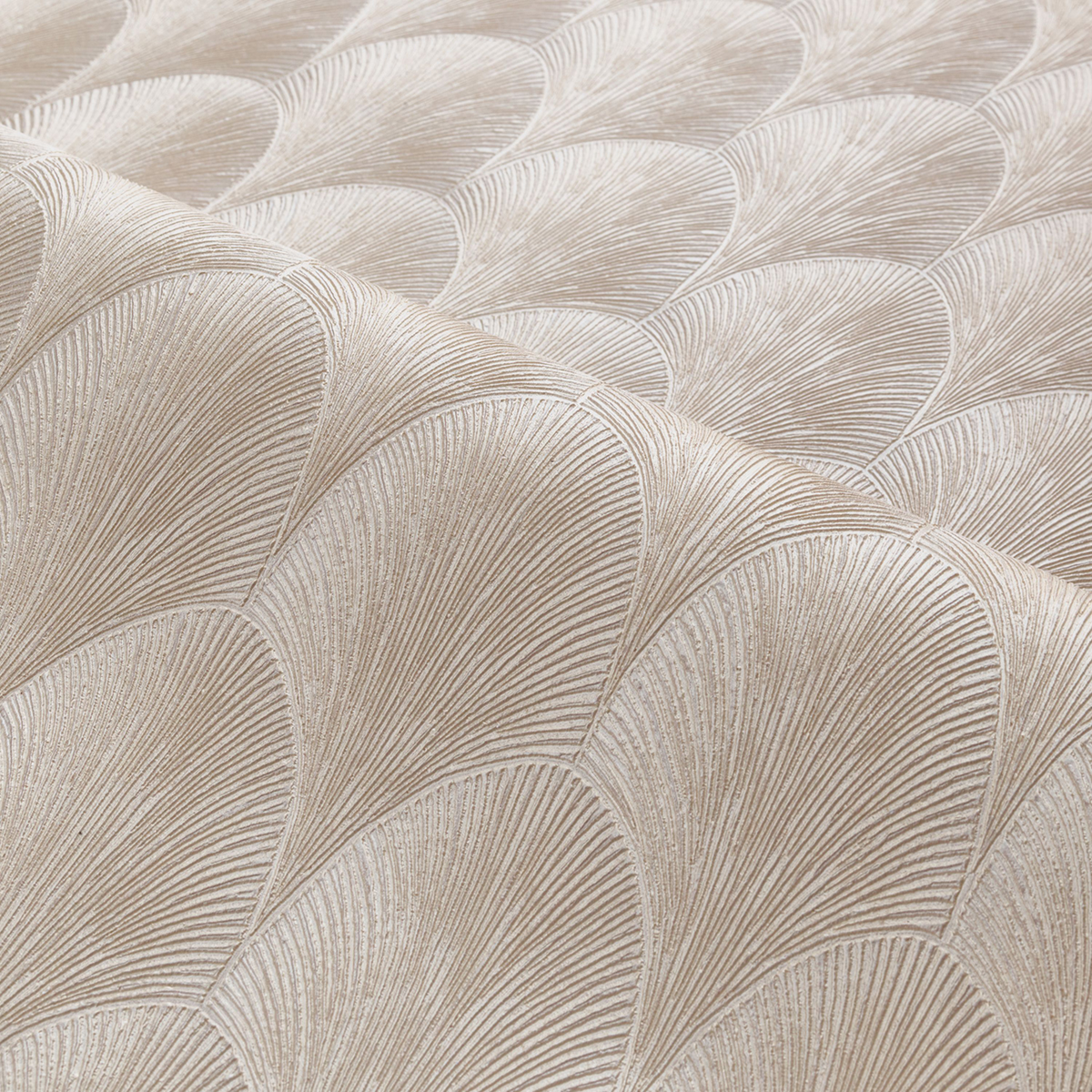 Papier peint Art Déco Tourmaline argenté - Métal de Casamance | Réf. CAS-75781426