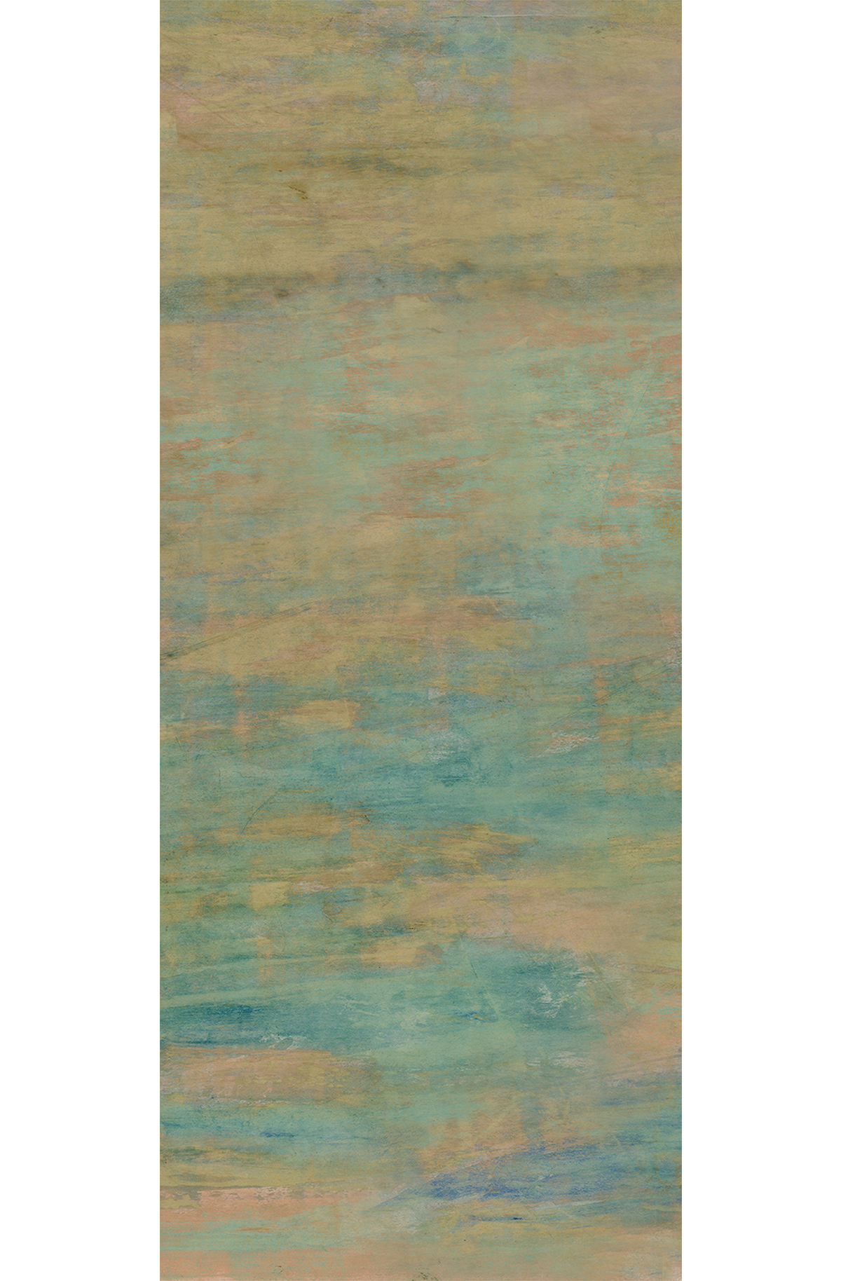 Papier peint panoramique Aquarelle Abstraite Heather vert - B H260 - Wall Designs IV de Masureel | Réf. MAS-DG4HEA1022-260