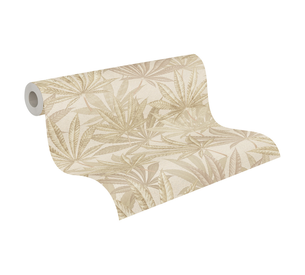 Papier peint Feuilles Sauvages beige sable - Metropolis Michalsky 6 de Livingwalls ROLL | Réf. AS-399843
