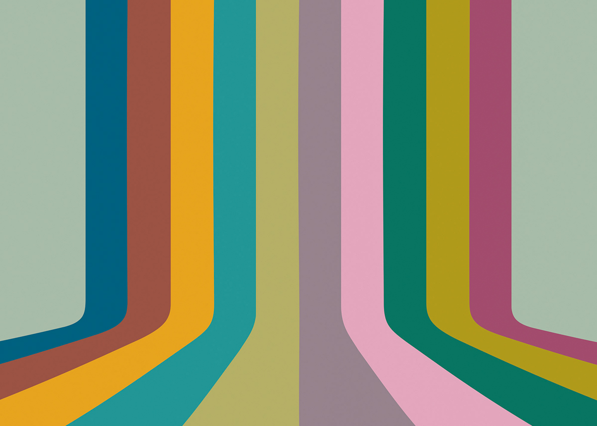 Papier peint panoramique Lignes Modern - Papier peint Komar Flair