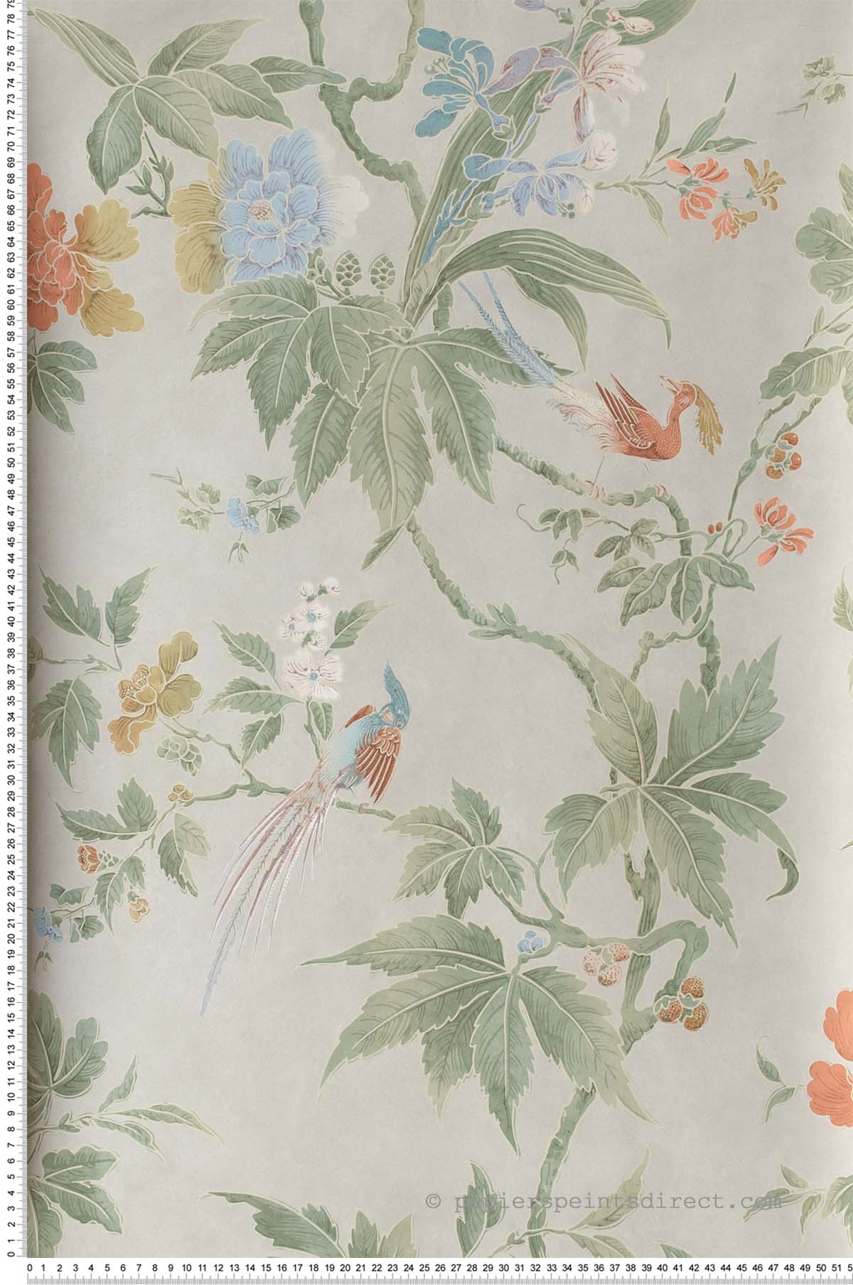 Paradise crépuscule - Papier peint Archive Trails de Little Greene