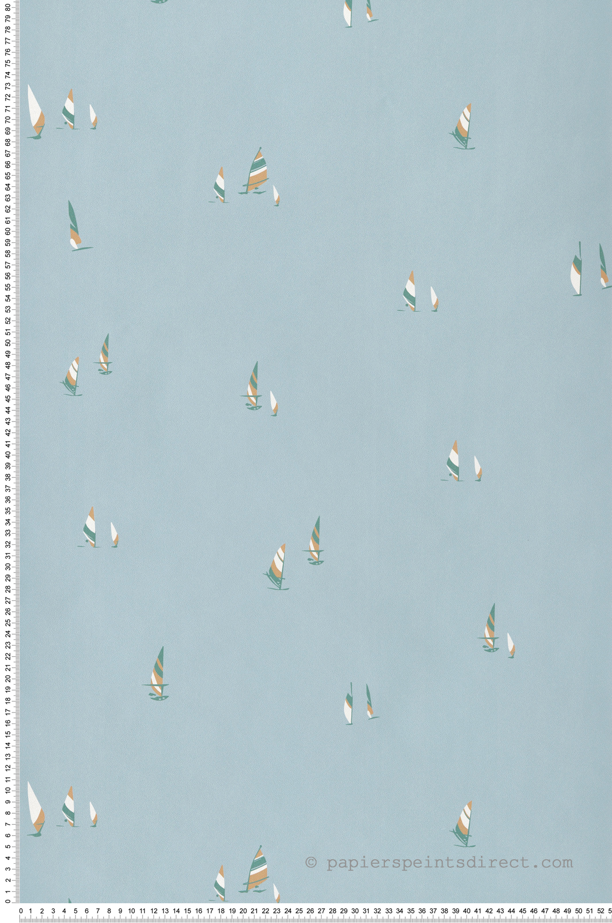 Papier peint Mini Planche à Voile bleu ciel - Cuisines & Bains de Lutèce | Réf. LTC-51231001