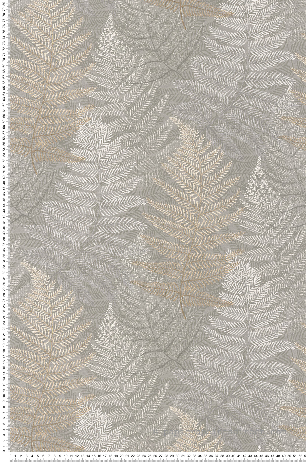 Papier peint Fougère Yosemite gris beige - California de Casadéco | Réf. CALF88811717