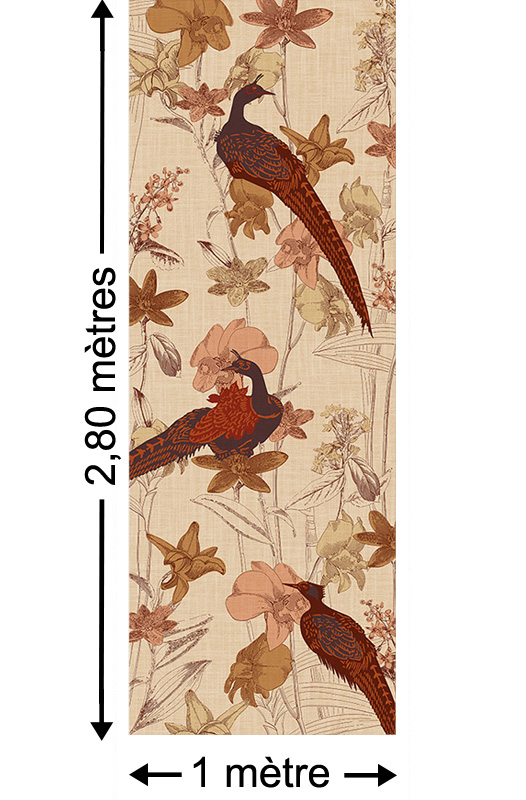 Asian Wildlife - Papier peint lé unique