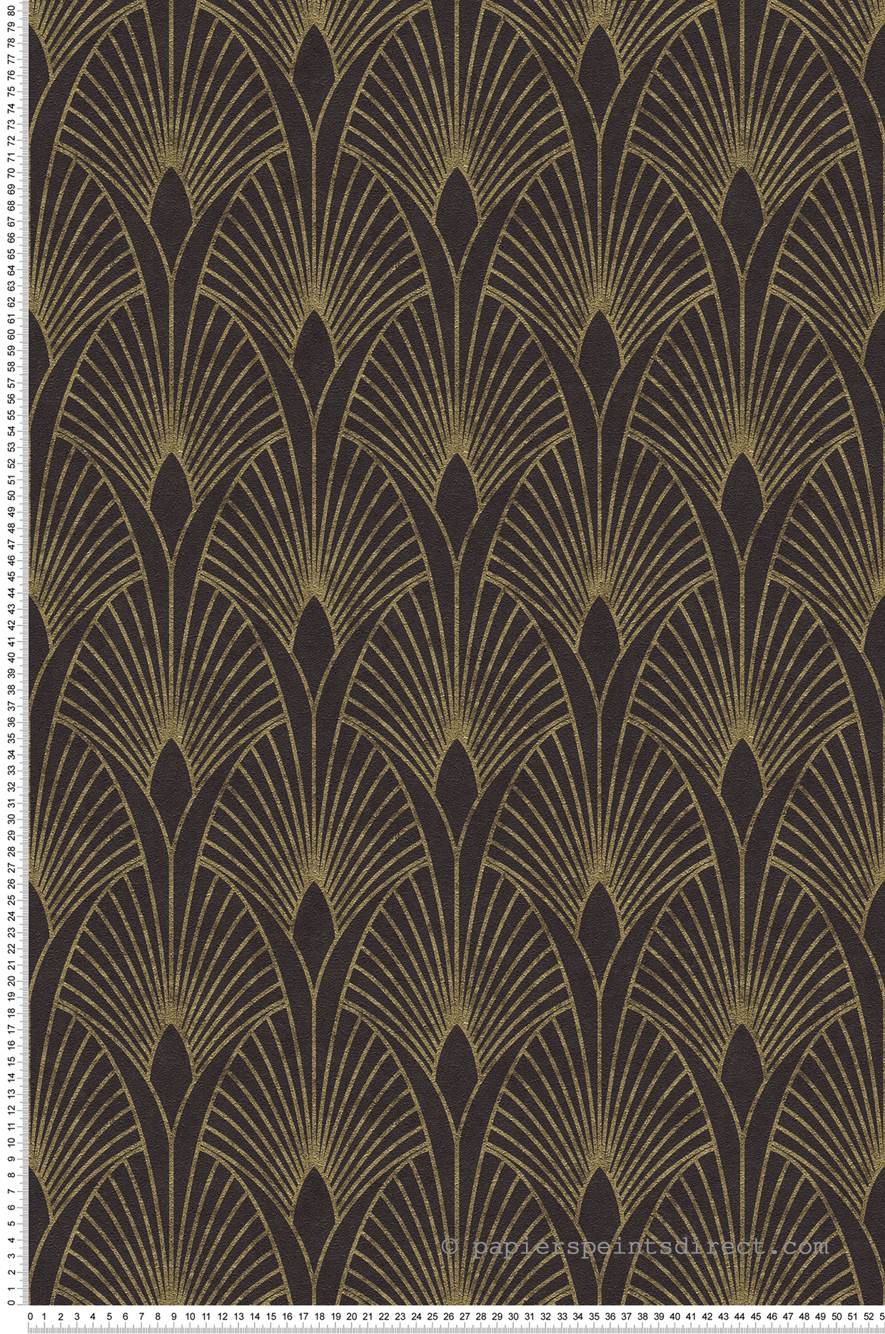 Papier peint Art Déco Palme noir - New Walls d'AS Création | Réf. SP15302