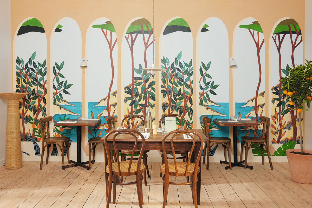 Papier peint panoramique Arcade Calanques multicouleurs M 250X280 - Azur de Casélio | Réf. AZU105483701