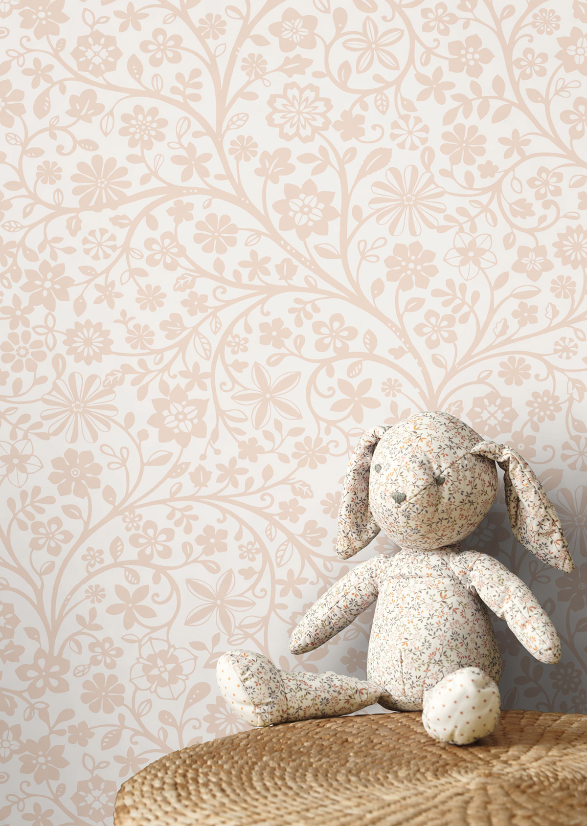 Papier peint Fleur Graphique Poetic Flowers rose blush - Once Upon A Time 2 de Casadéco | Réf. OUTD200834224