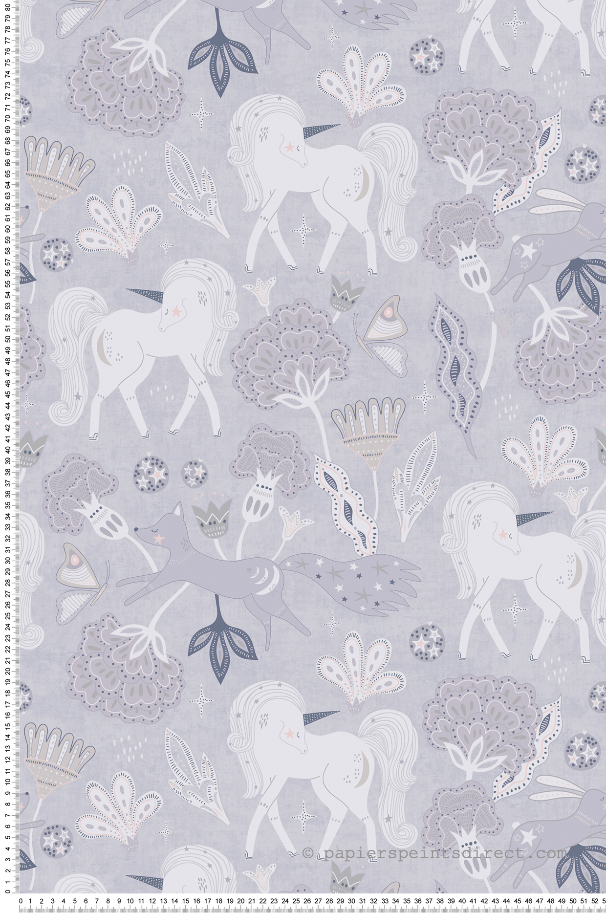 Papier peint Licorne Enchantée gris - Lilly & Luis d'A.S. Création | Réf. AS-771381