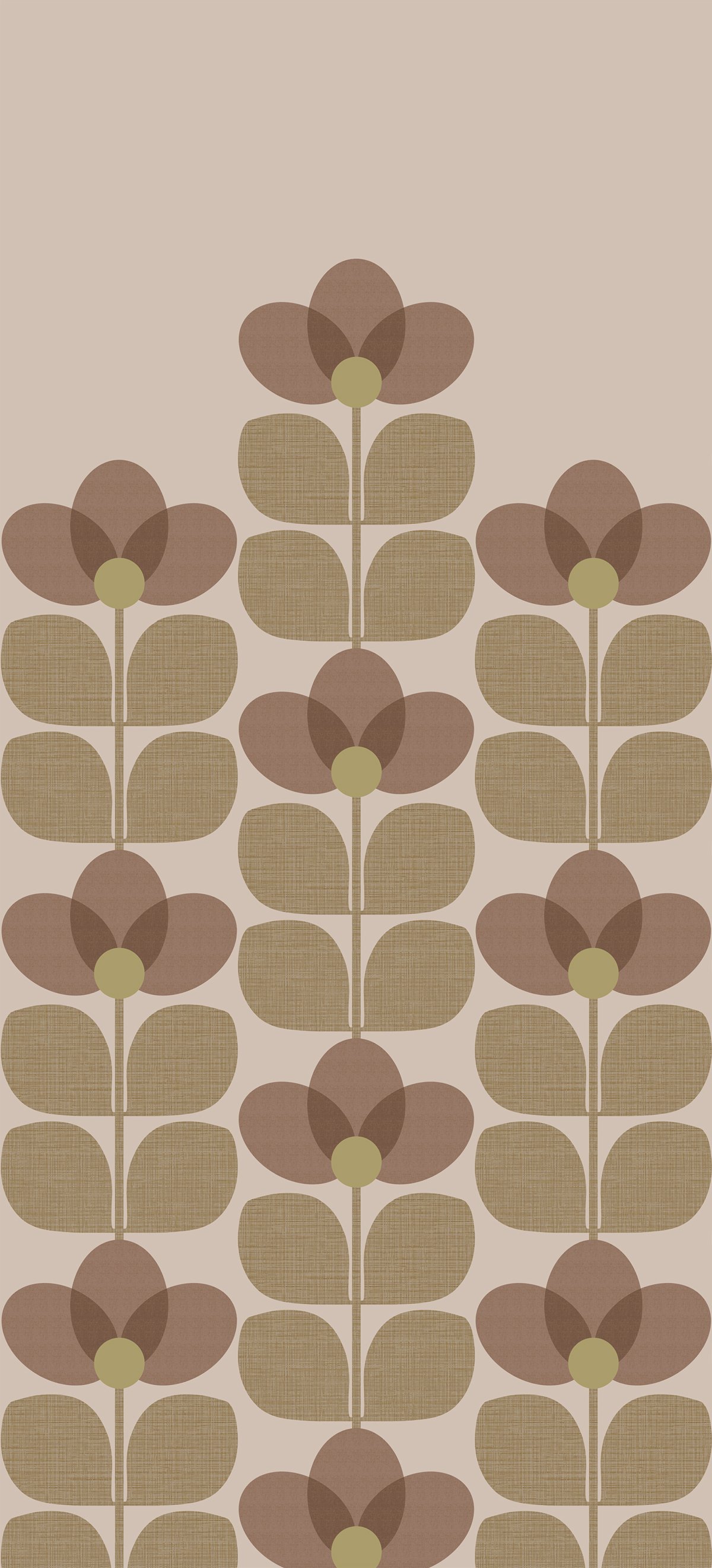 Papier peint panoramique Flower Graphique Rosée A - 1/2/3 - Isidore Leroy