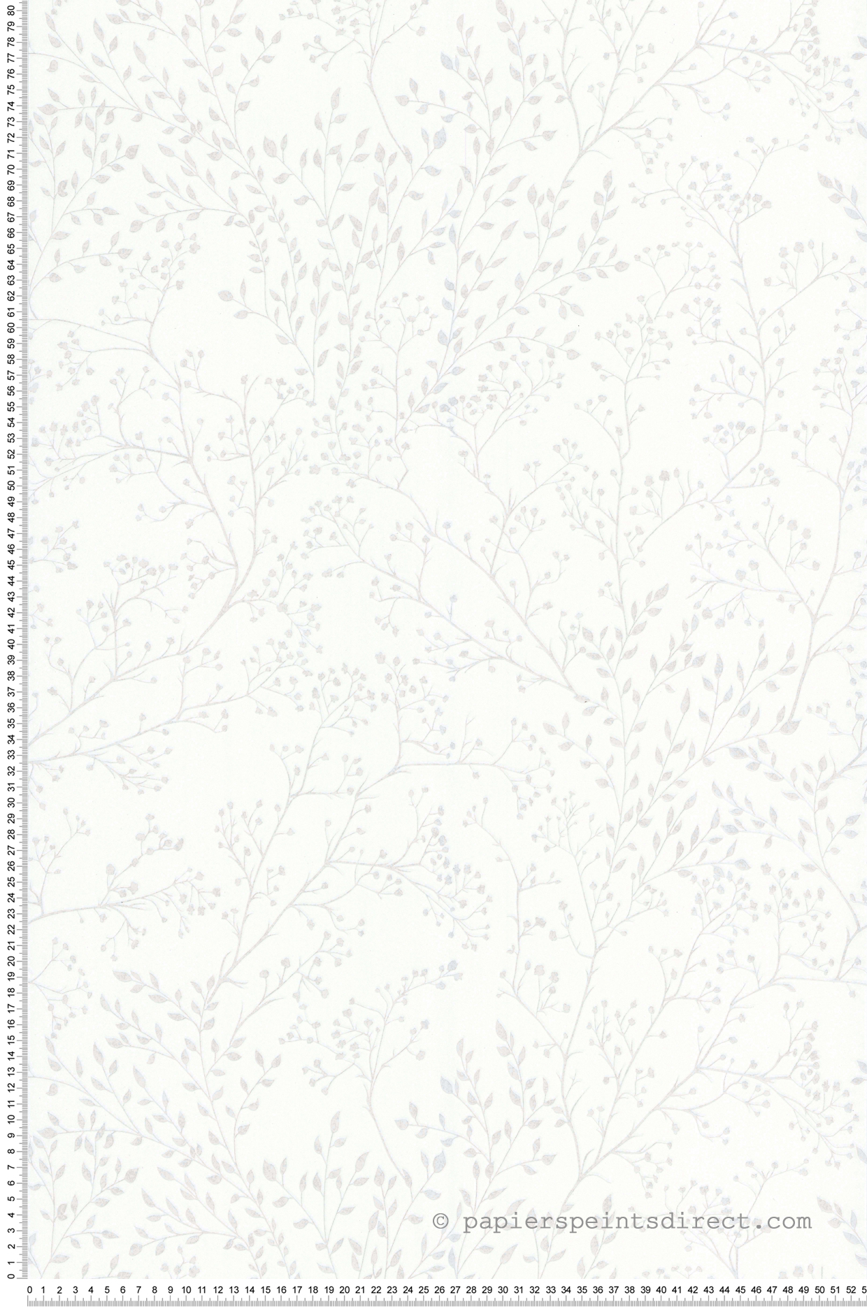 Papier peint Feuillage blanc argenté - Séjours & Chambres de Lutèce | Réf. LTC-133294900