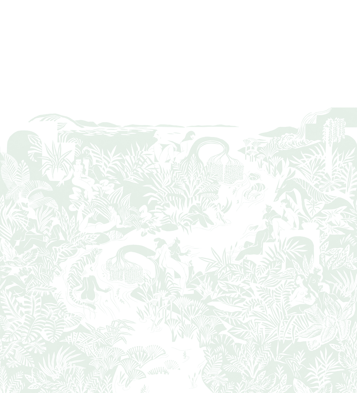 Papier peint panoramique Eternelles Vert Pastel A+B - 1/2/3/4/5/6 - Isidore Leroy