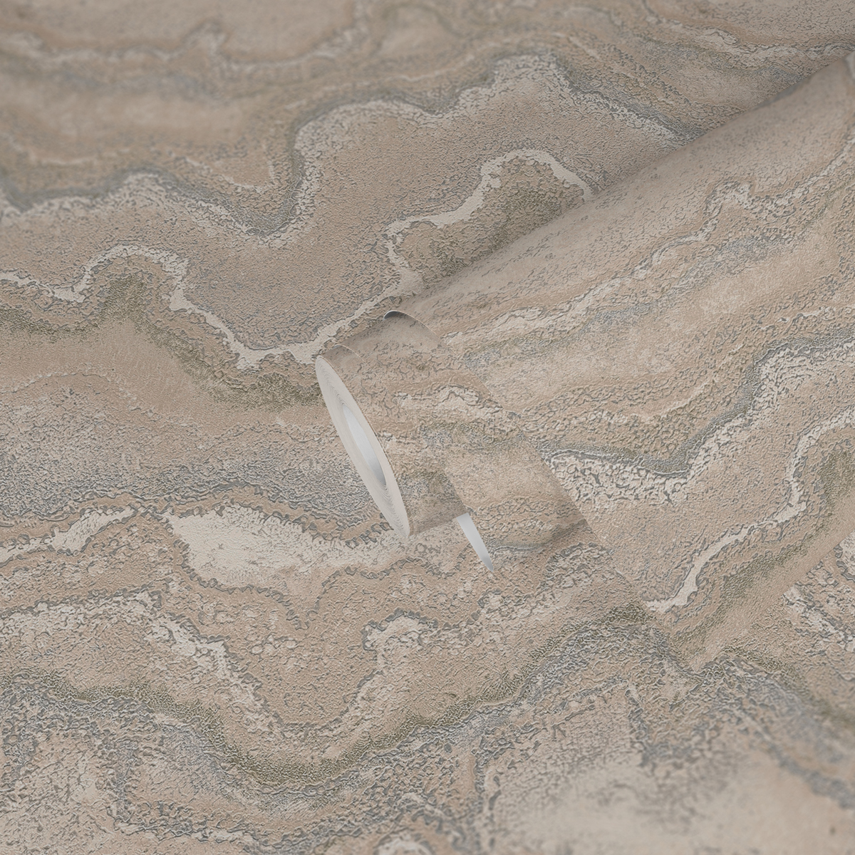 Papier peint Pierre Précieuse Métallisé beige argenté - Stories of Life d'A.S. Création AMB2 | Réf. AS-396596