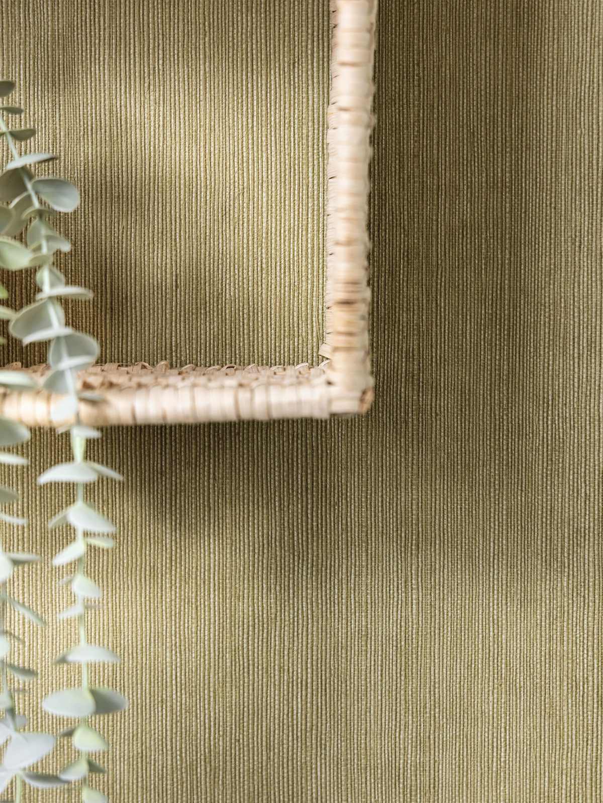 Papier peint Sisal Fibre vert argile - Matières de Casélio AMB2| Réf. MMT106017145