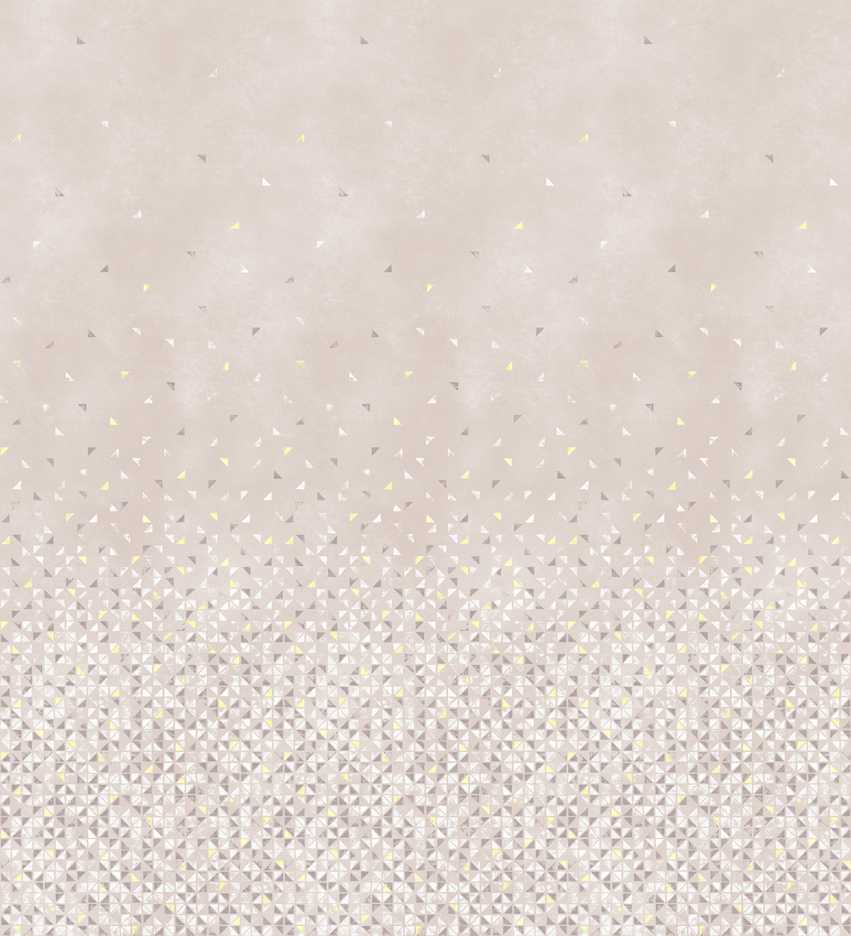 Papier peint panoramique Tangram Terracotta Jaune A+B - 1/2/3/4/5/6 - Isidore Leroy