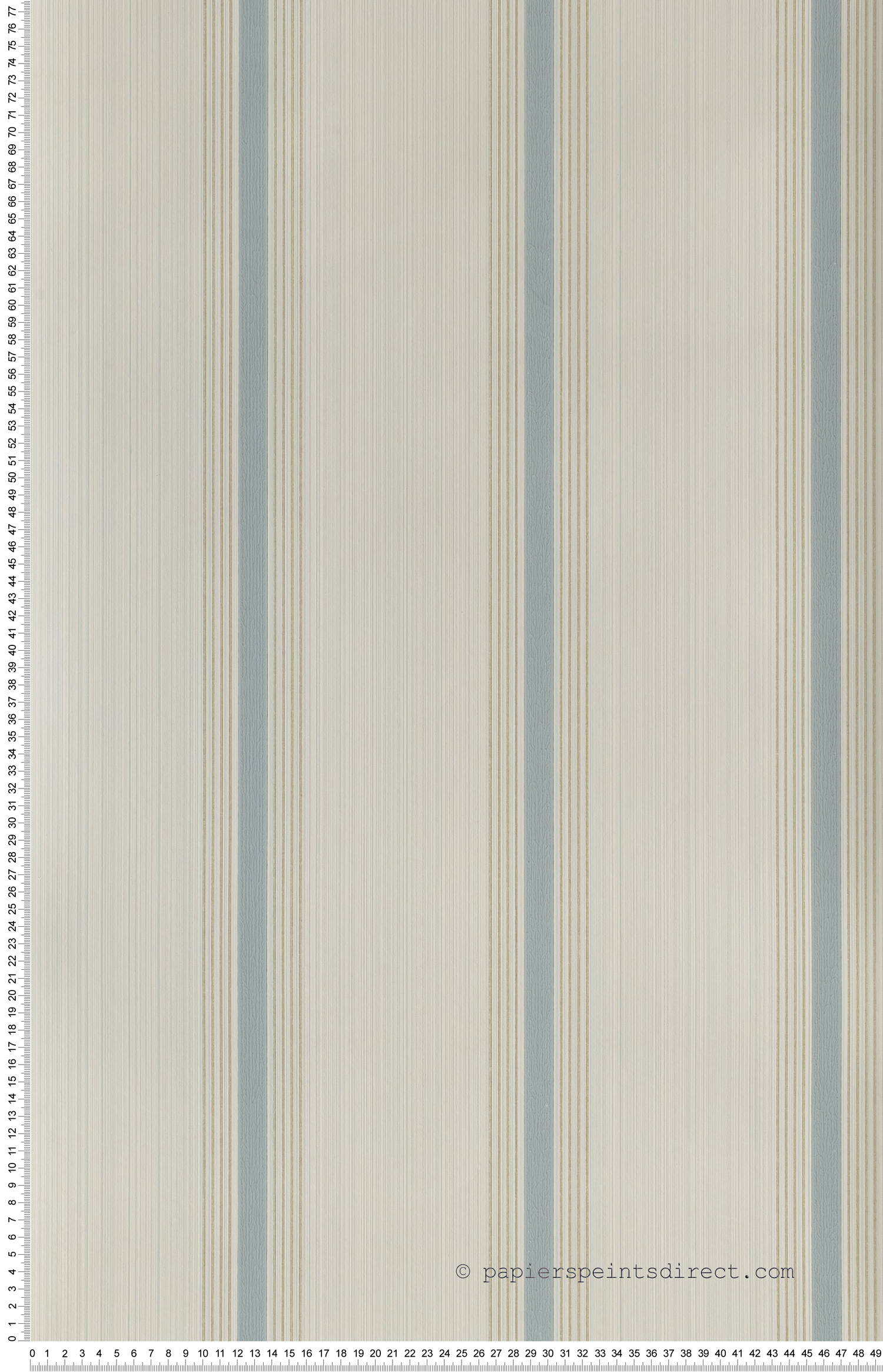Cavendish stripes Brush blue - Painted Papers de Little Greene