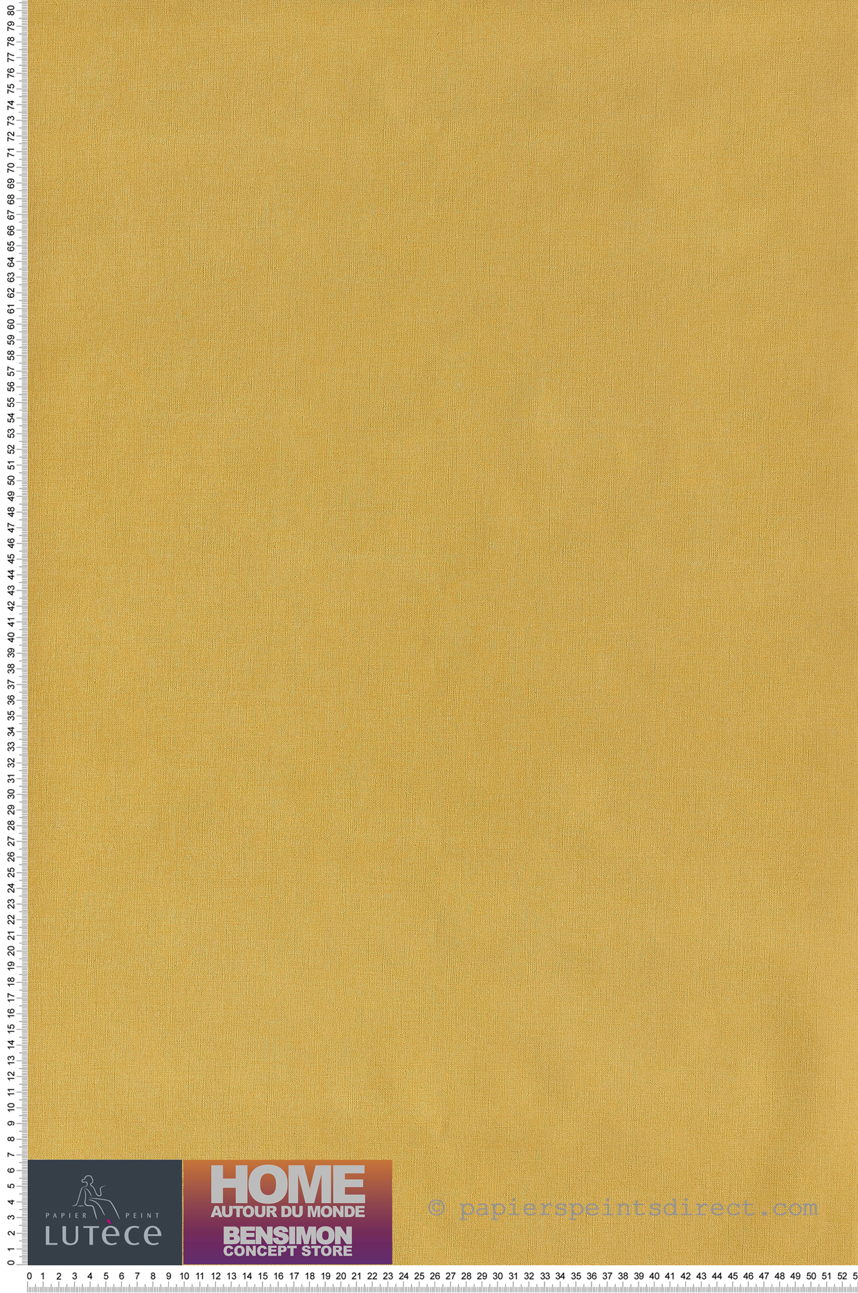 Papier Peint Uni tissé jaune - Bensimon de Lutèce  | Réf. LTC-51173202