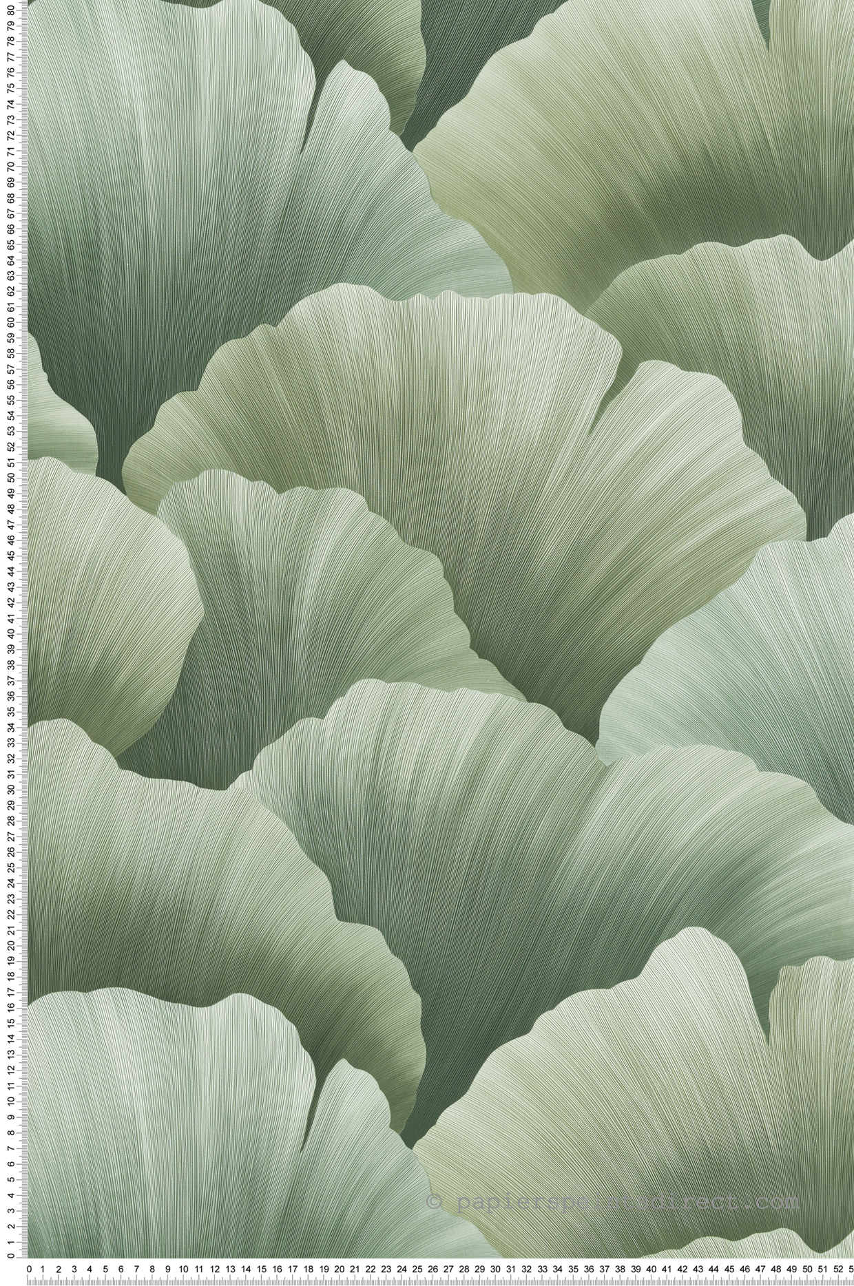 Papier peint Pétale Contemporain vert paillettes - Maya de Montecolino | Réf. MC-BZ3006