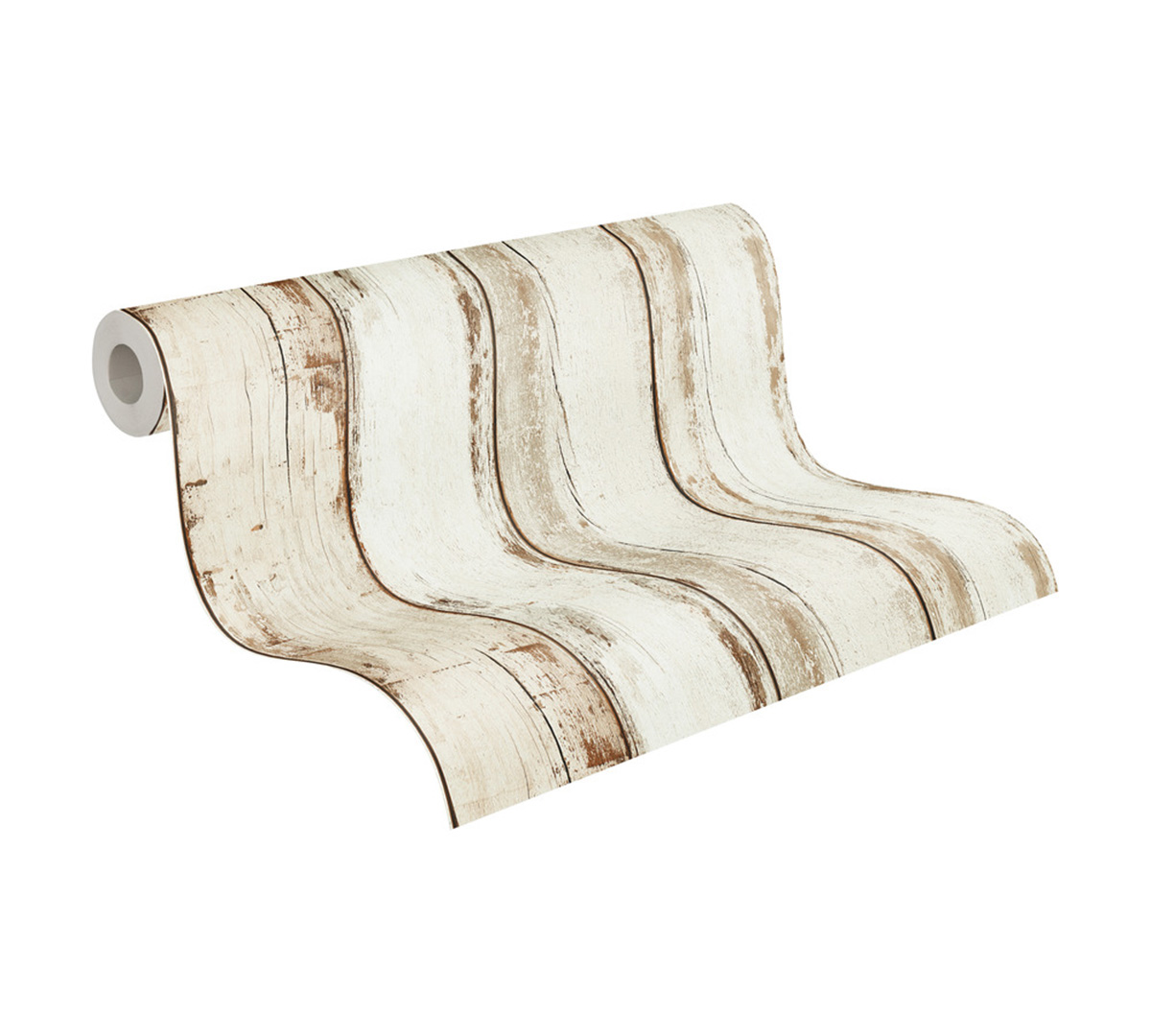 Papier peint Planche Bois Céruse blanc - Elements 2 d'A.S. Création ROLL | Réf. AS-368931