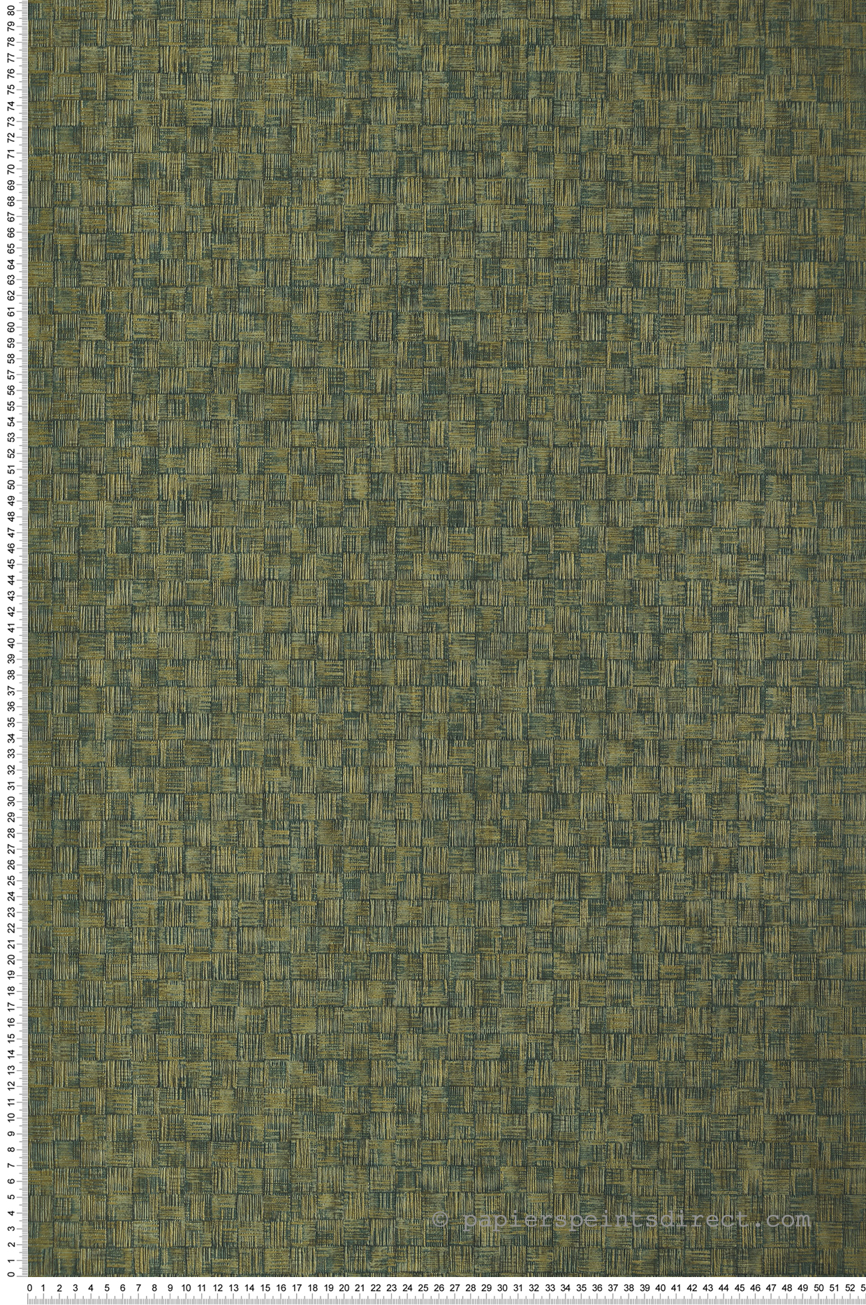 Papier peint Géométrique Damier vert vif et doré - Gingko de Casadéco | Réf. GINK86257427