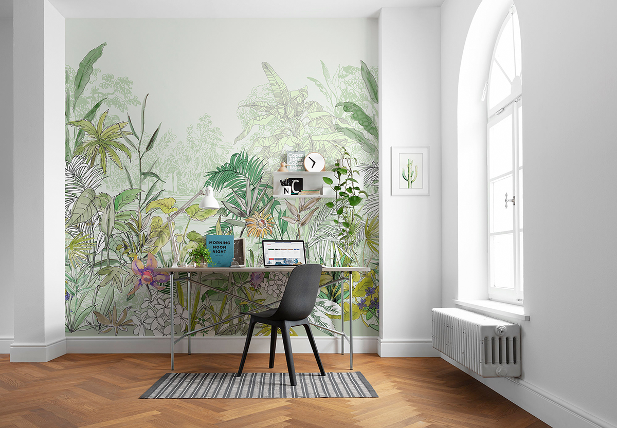 Papier peint panoramique Rivière et Jardin Hortus - Papier peint Komar Le Jardin