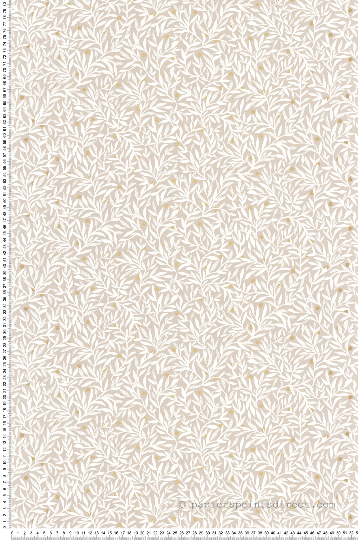 Papier peint Feuillages Balade beige - L'escapade de Casélio | Réf. EPA102341079