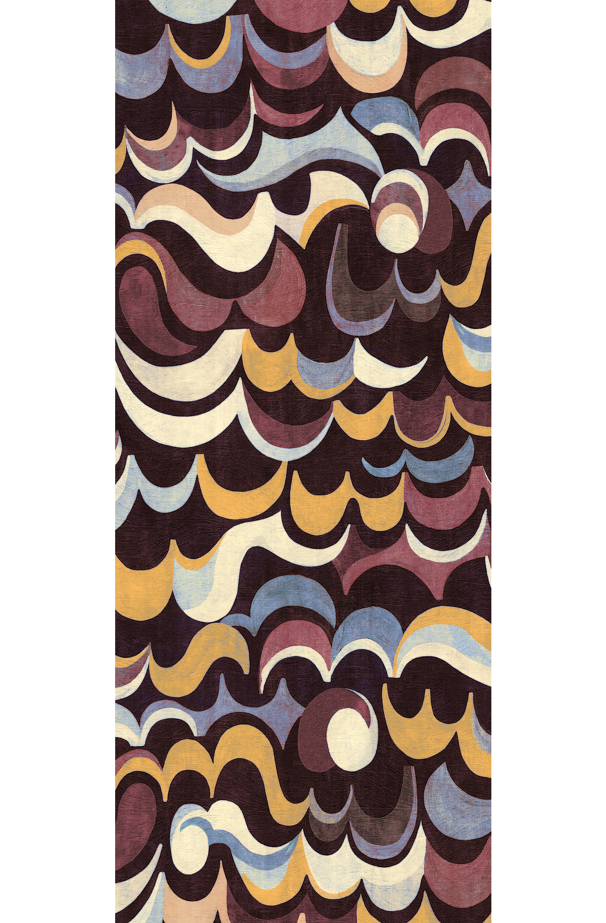 Papier peint panoramique Rétro Abstrait Cheviot prune - C H260 - Rhapsody de Masureel | Réf. MAS-DGRHA1033-260