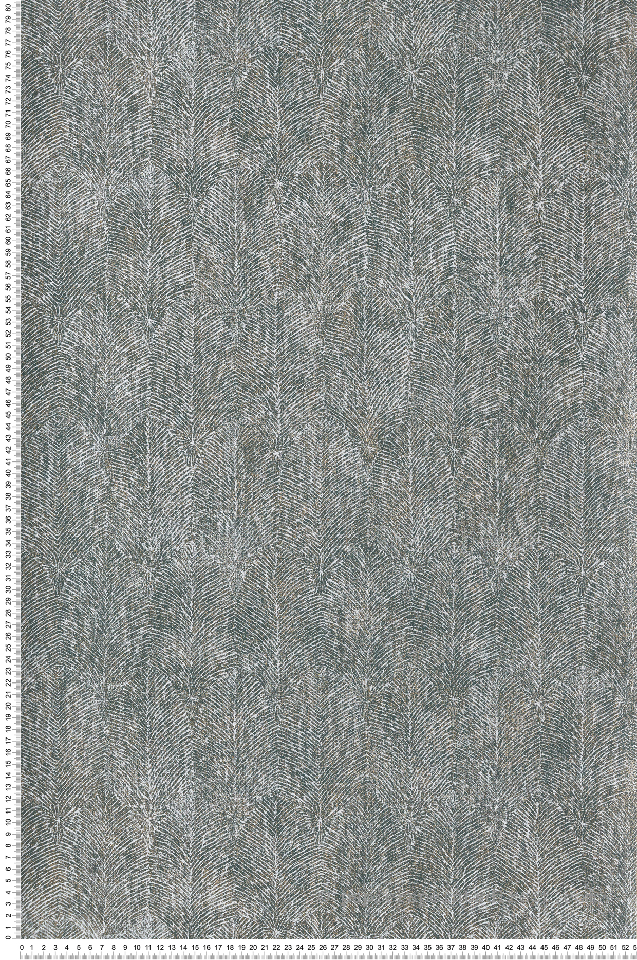 Papier peint Feuille Ethnique Isabelline vert sapin et doré - Mirage de Casamance | Réf. CAS-75261426