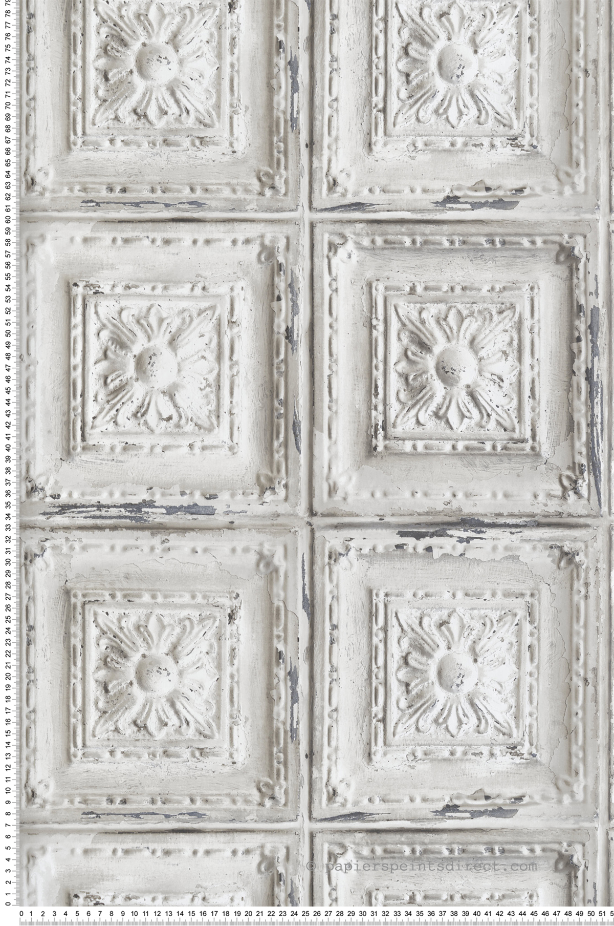 Papier peint adhésif Plaque Patinée Moulure gris - Les Adhésifs de Lutèce | Réf. LTC-NW32100