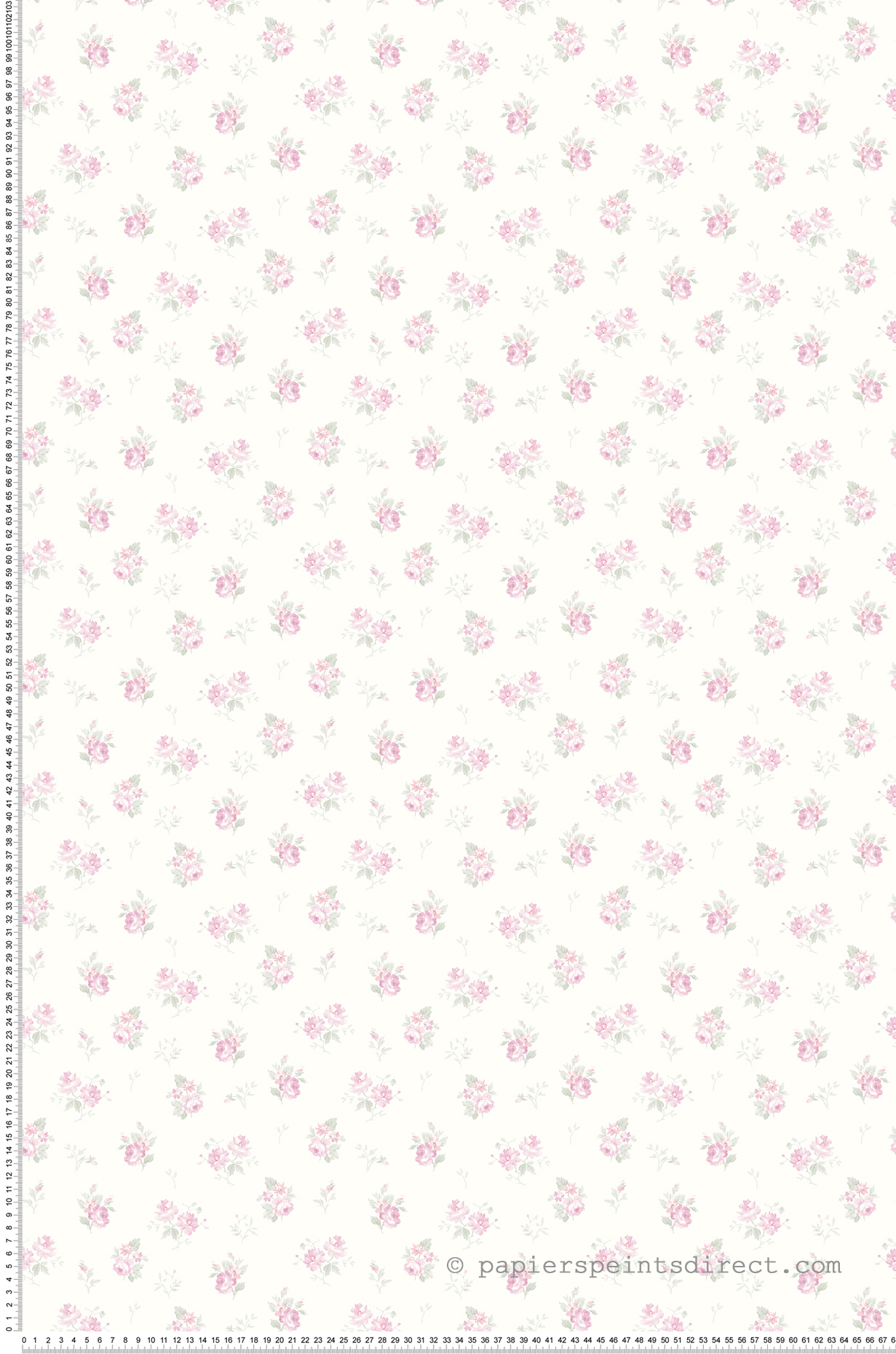 Papier peint Petits Bouquets Fleurs rose mauve - Alice et Rose de Lutèce | Réf. LTC-VI82101