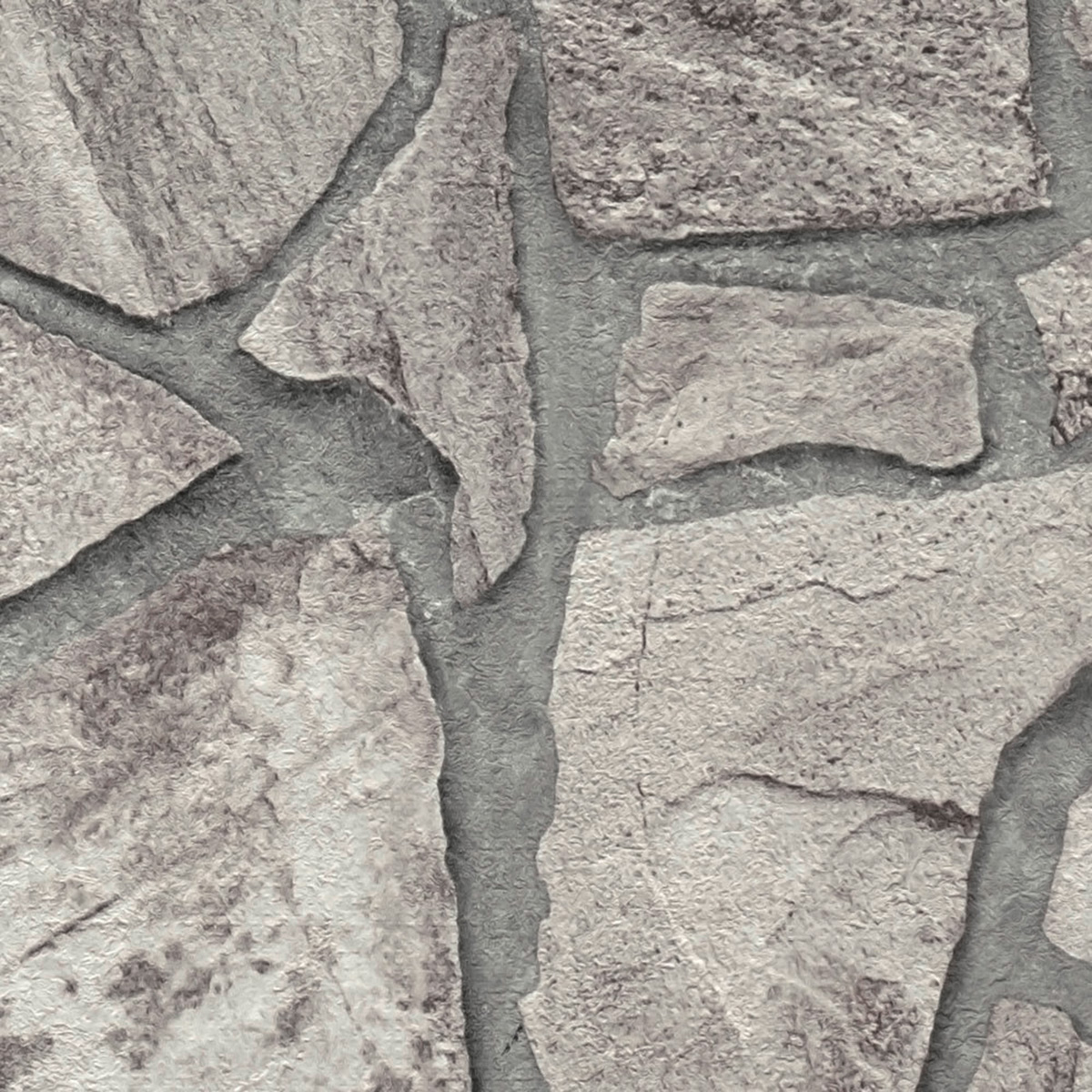 Papier peint Pierre Parement gris argent - Elements 2 d'A.S. Création ZOOM | Réf. AS-389336