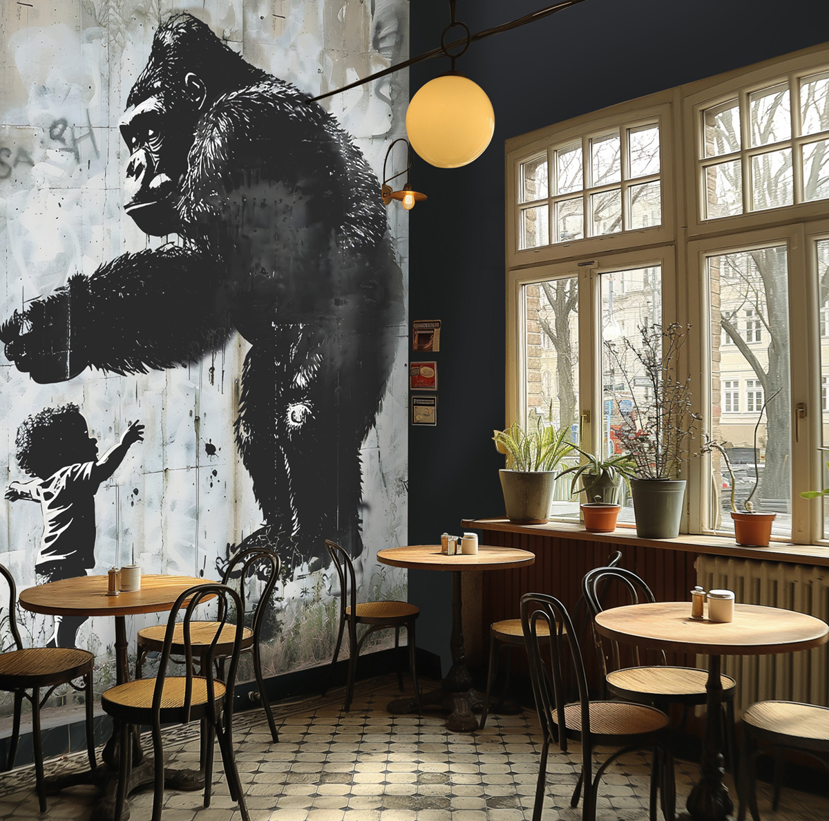 Papier peint panoramique Gorille Urban Encounter - Metropolitan Stories 4 Hot Spots d'A.S. Création AMB1| Réf. AS-790162