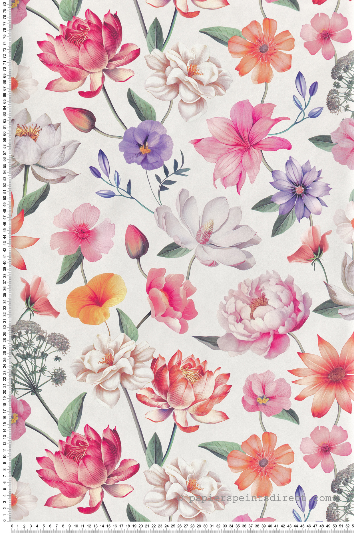 Papier Peint Fleur All Over multicouleurs - Illusion d'Ugépa | Réf. UGP-M88810