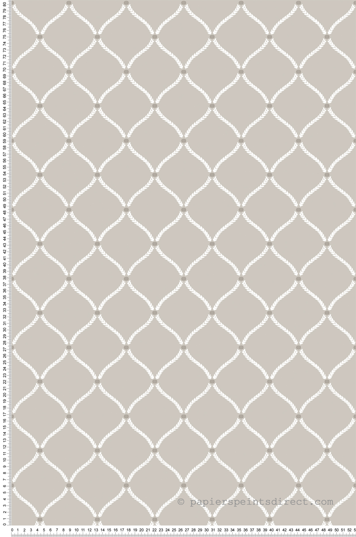 Papier peint Feuille Géométrique gris blanc - My Little Cottage de Montecolino | Réf. MC-M12359