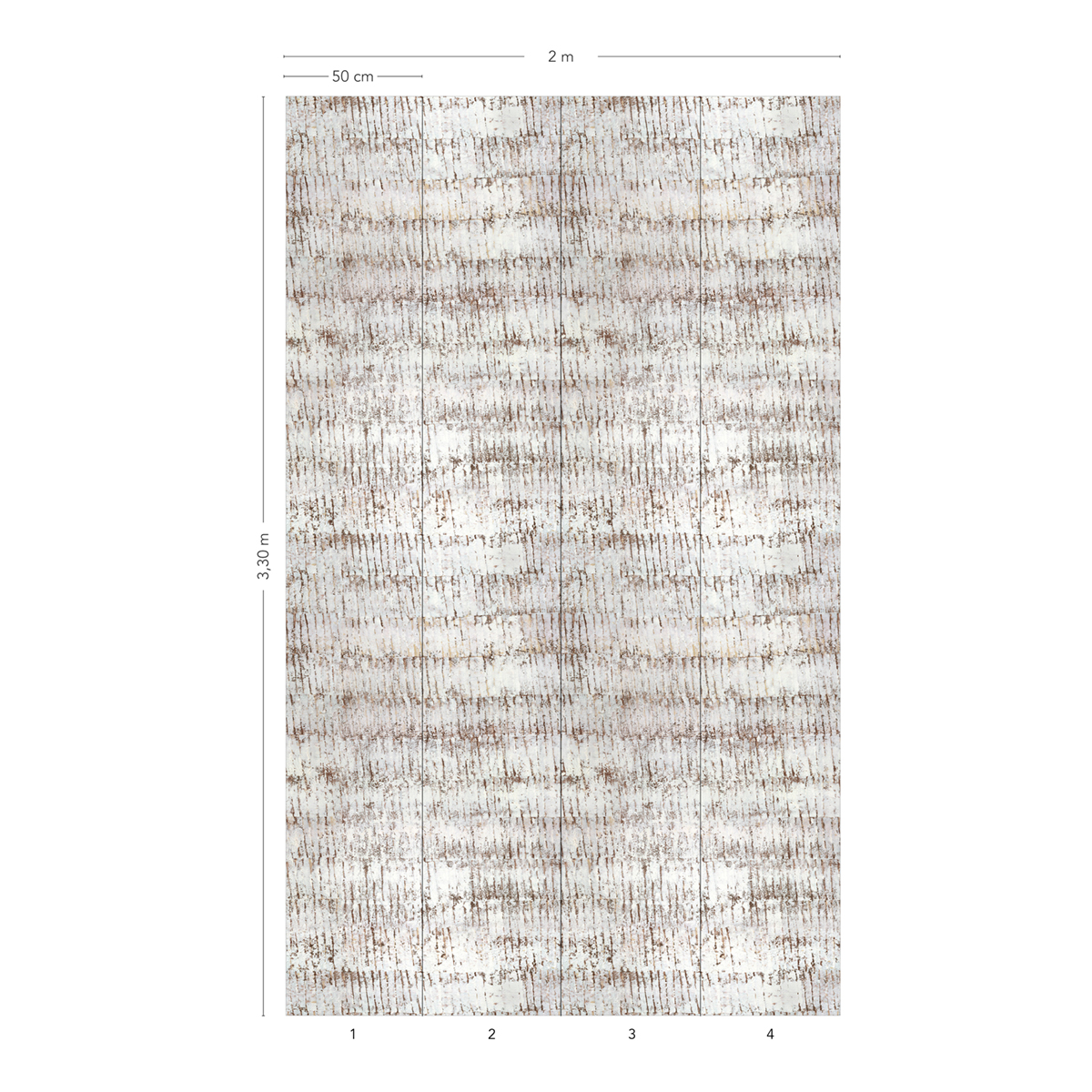 Papier peint panoramique Ecorce Caramel 1/2/3/4 - Isidore Leroy