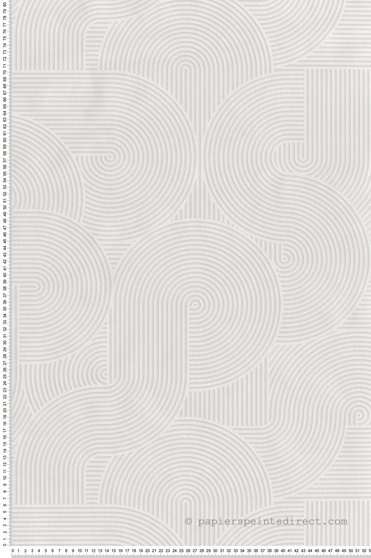 Papier peint Spirale Graphique Cercle gris souris beige - Graphic de Casélio | Réf. GPC105510999