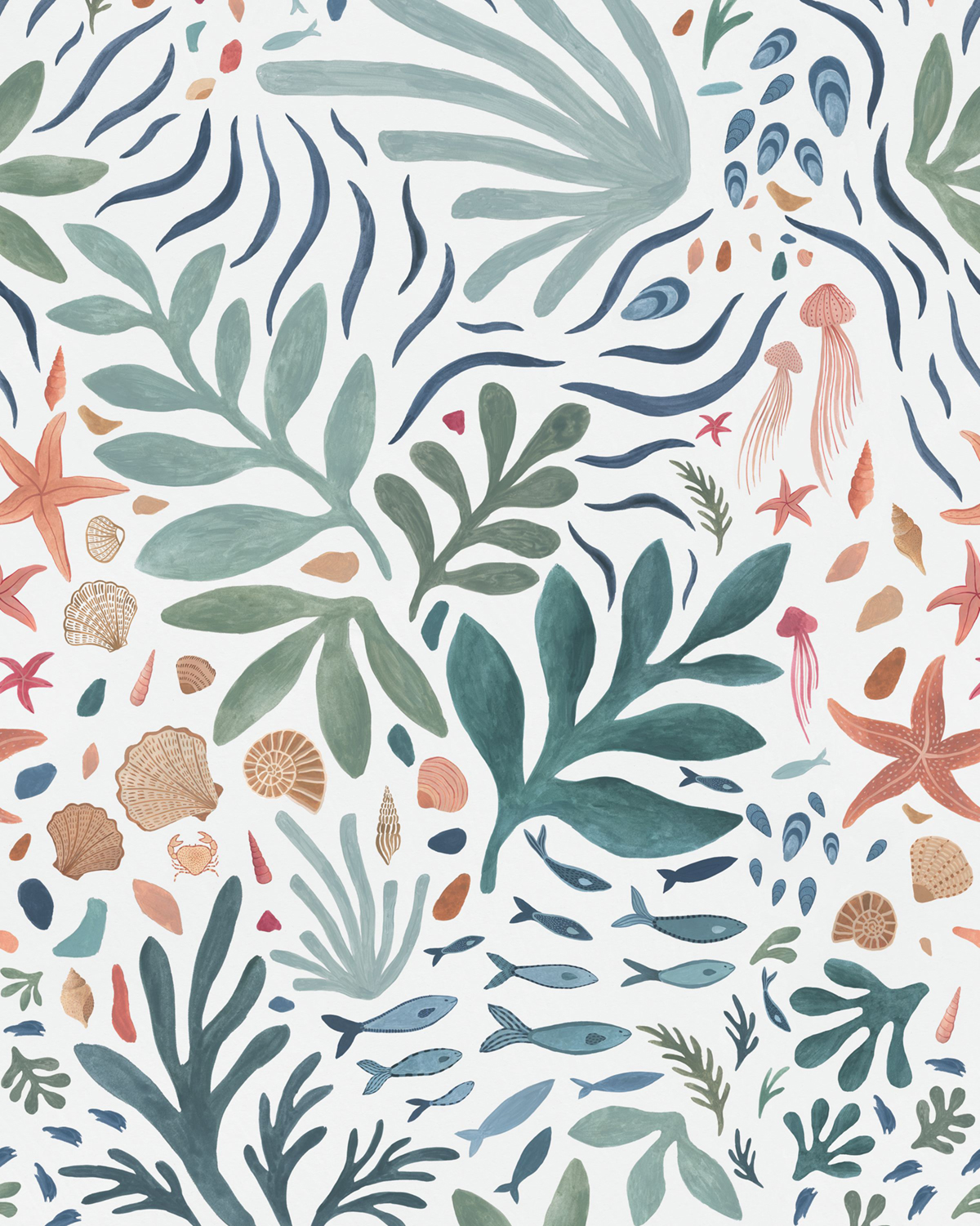 Papier peint panoramique Marin Poisson Seychelles bleu 200X250 - Color Box 3 de Casélio | Réf. CB3105946105