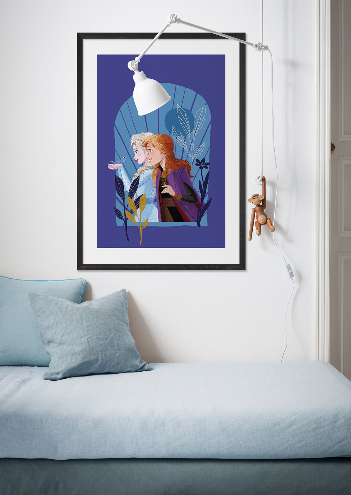 Affiche enfant Elsa & Anna Reine des Neiges Disney - Affiche décorative Komar Into Wonderland