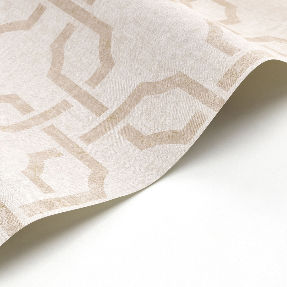 Papier peint Géométrique Mosaïque beige chaud et doré - Vienne de Casadéco AMBV | Réf. VIEN87351301