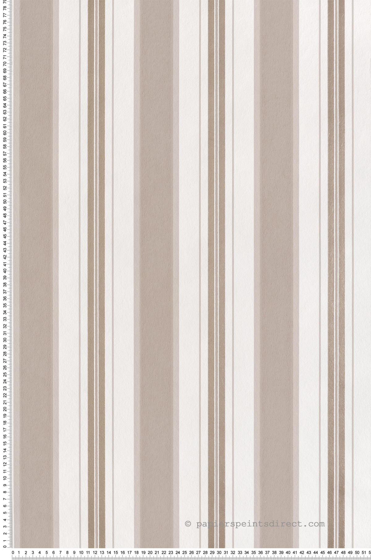 Papier peint Rayure Vintage Peruzzi marron glacé métallisé - Alberti d'Osborne & Little | Réf. OSB-W7982-02