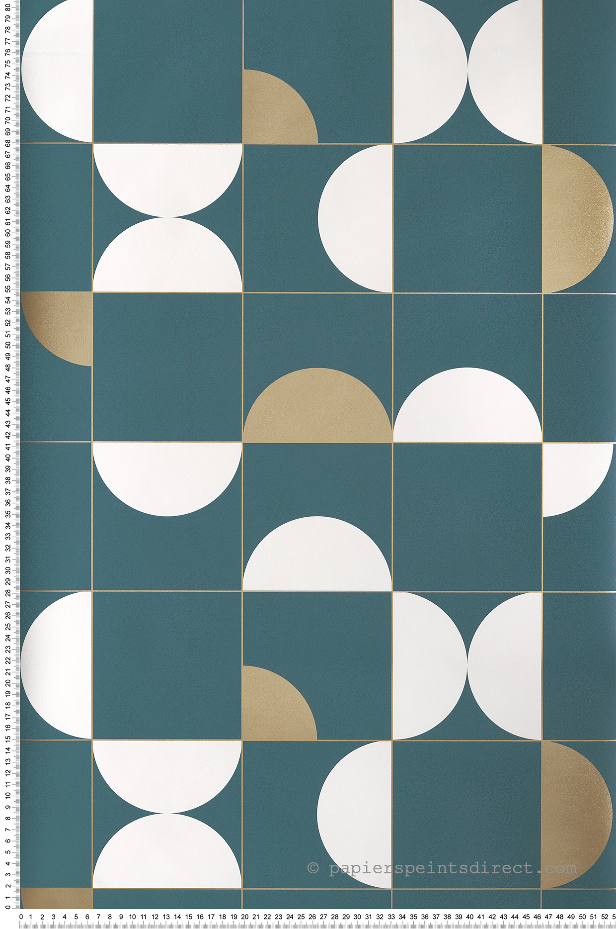 Papier peint Géométrique Diabolo canard et doré - Only Blue de Casélio | Réf. ONB102666120