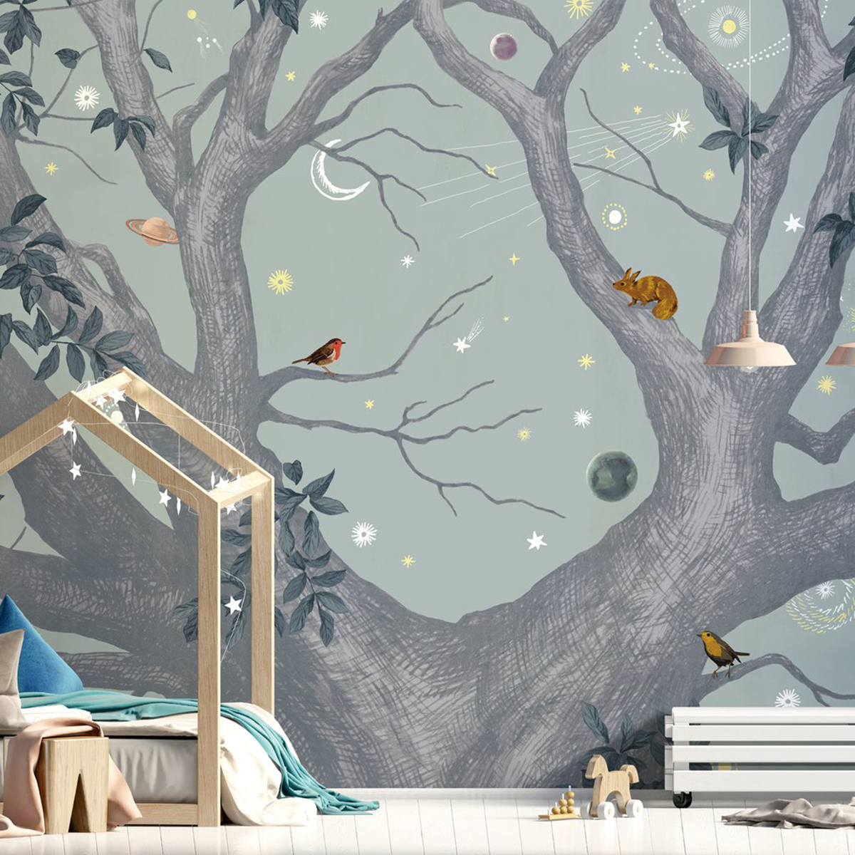 Papier peint panoramique Arbracadabra - Jour 8 lés - Isidore Leroy AMB2