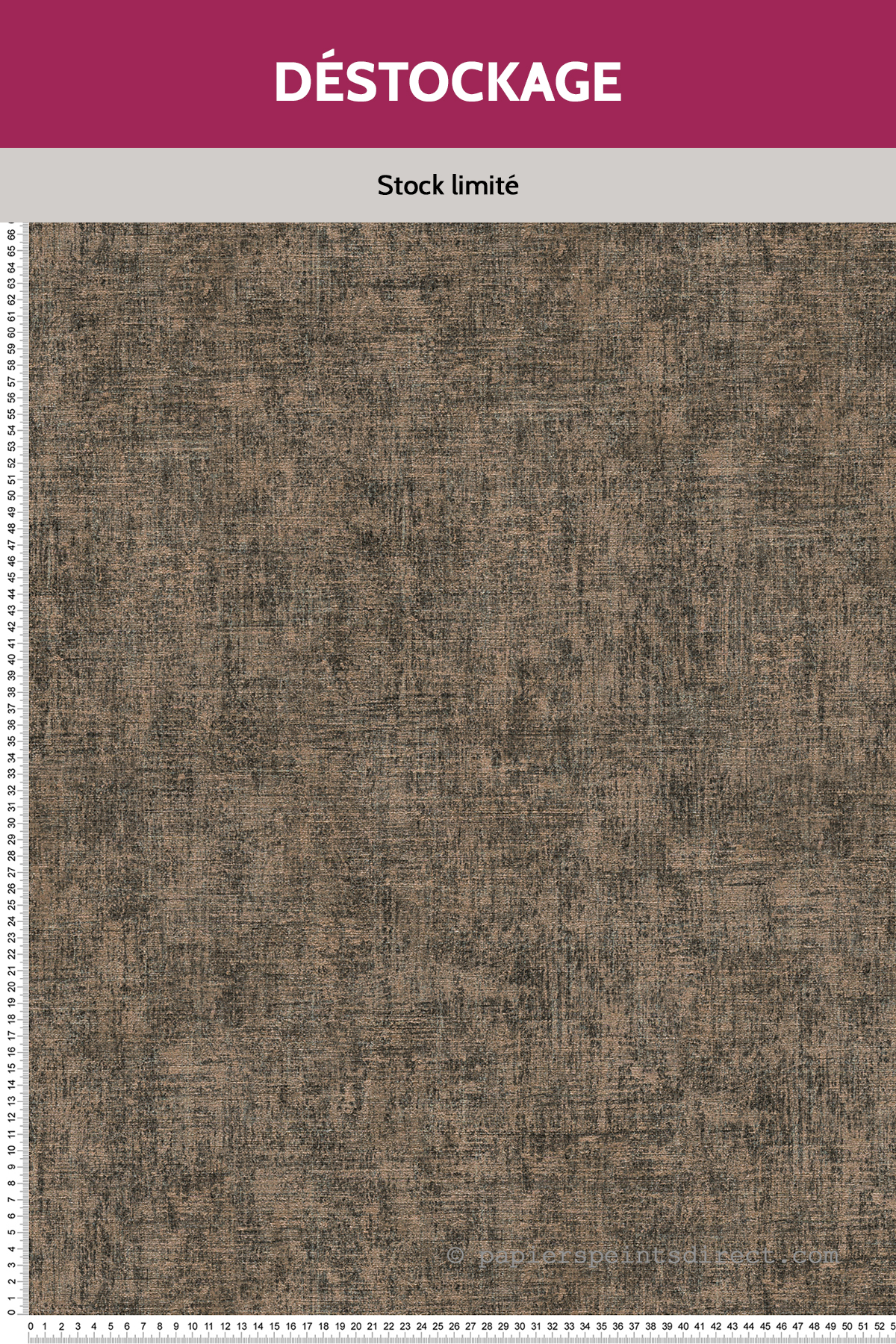 Papier peint Destockage - Pierre métallisée cuivré - Bornéo AS Création