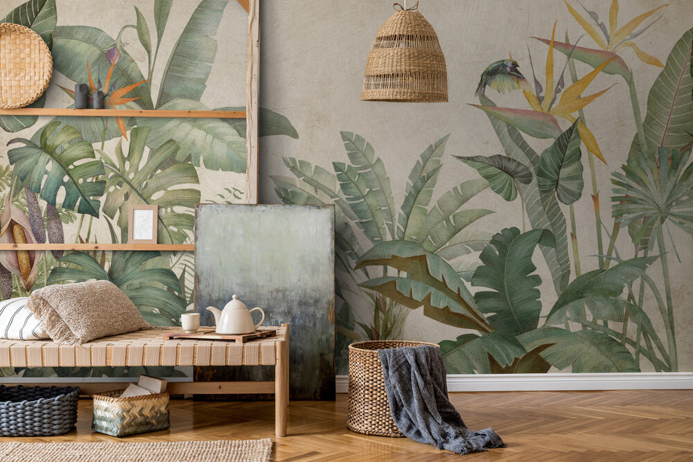 Papier peint panoramique Jungle Oiseaux du Paradis - Wall Love d'A.S. Création | Réf. DD129605