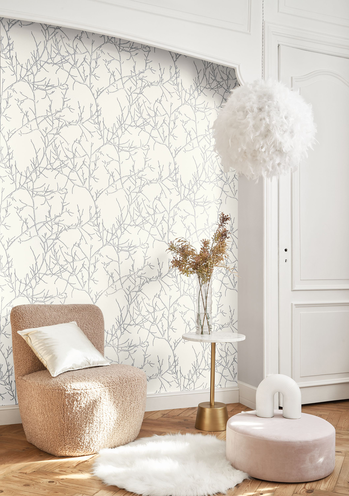 Papier peint Ecorce d'Arbre Mythe argenté - Voyage Onirique de Casadéco | AMB Réf. ONIR87269062